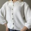 Baltas megztinis "Soft"